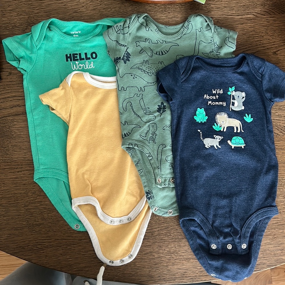 4 Oneies misc 3-6 months